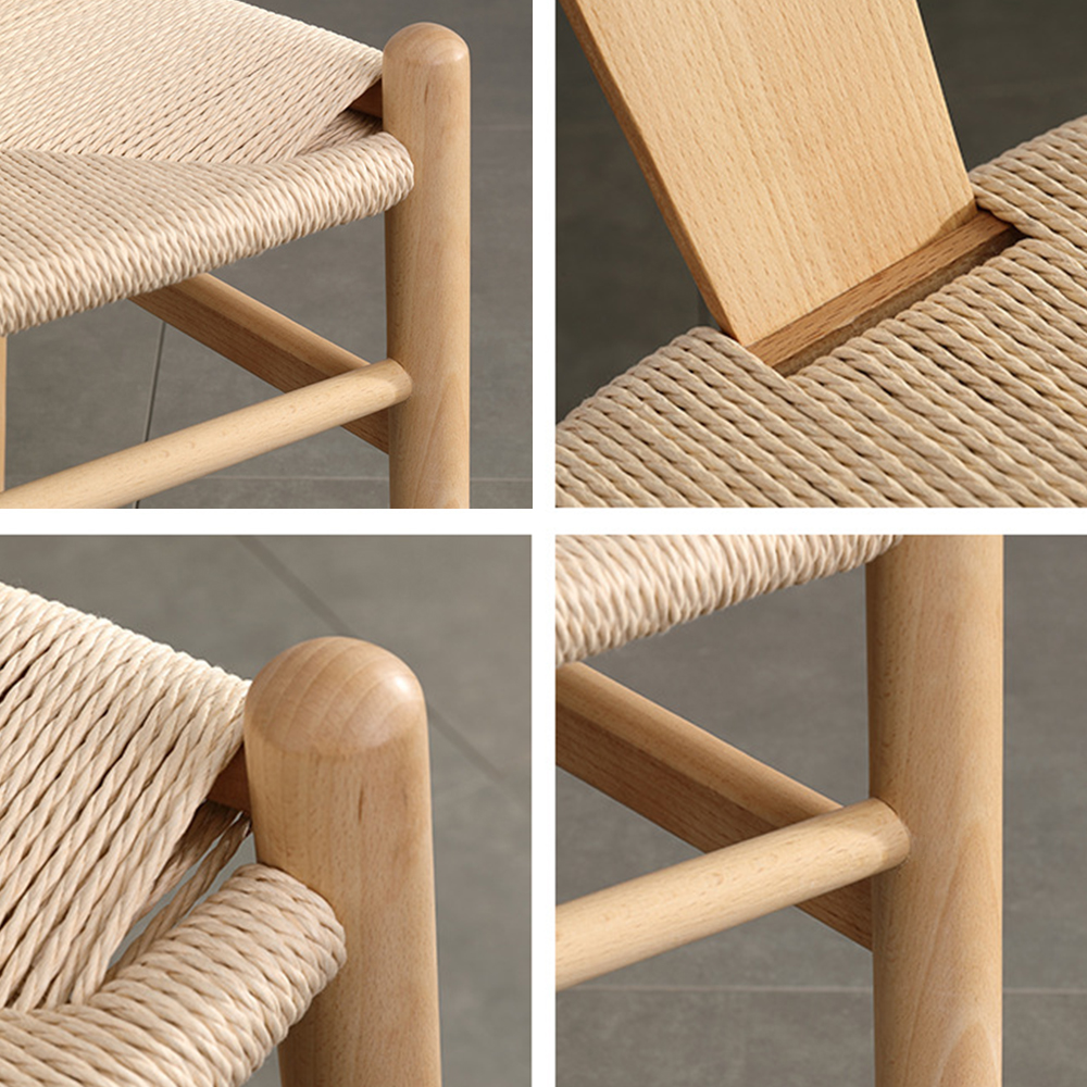 Wishbone dining chair in natural color