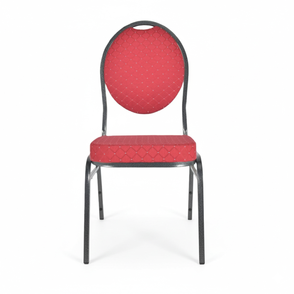 Wholesale Stackable Banquet chair with silver iron legs