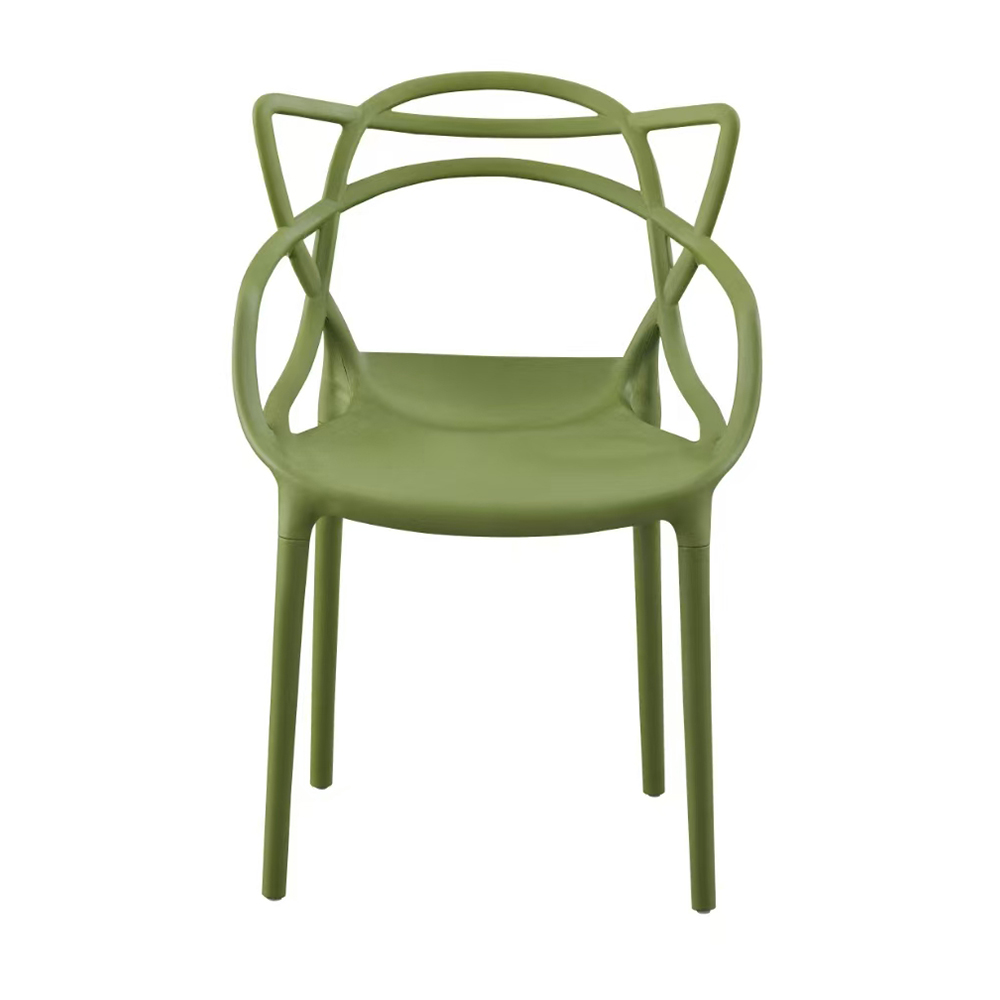 Stackable modern plastic dining chair outdoor use