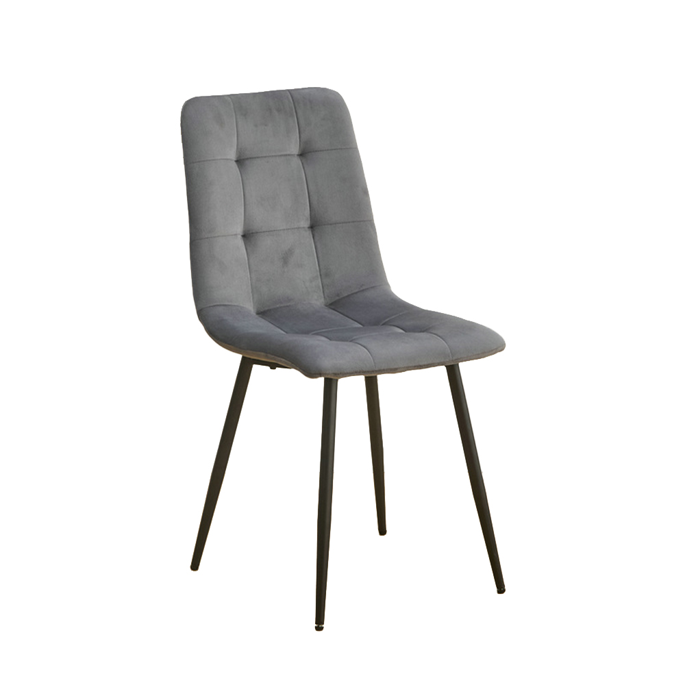 Dining chairs upholstered seat with metal legs