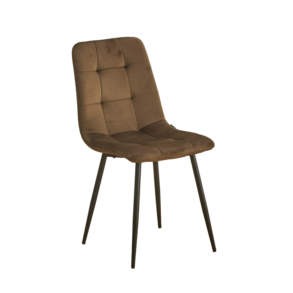 Dining chairs upholstered seat with metal legs