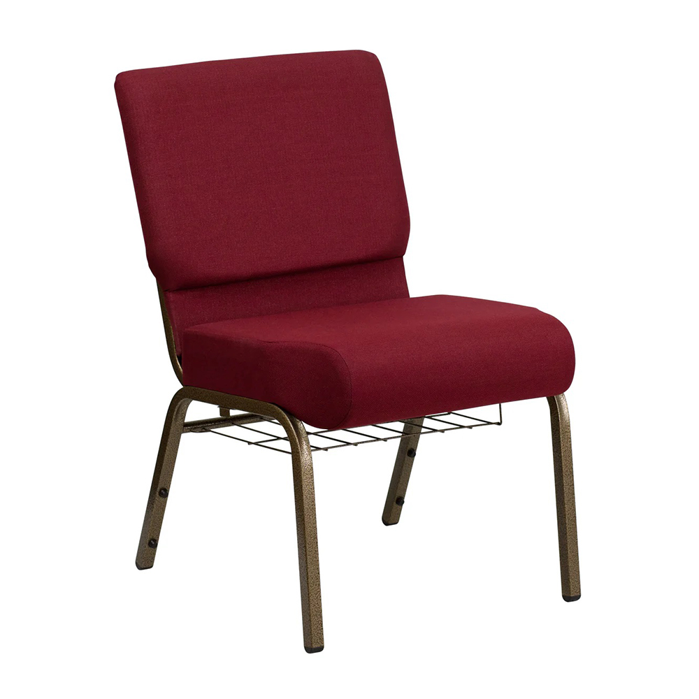 Metal interlocking padded church chair