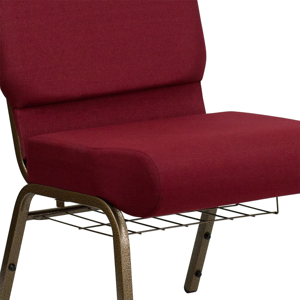 Metal interlocking padded church chair