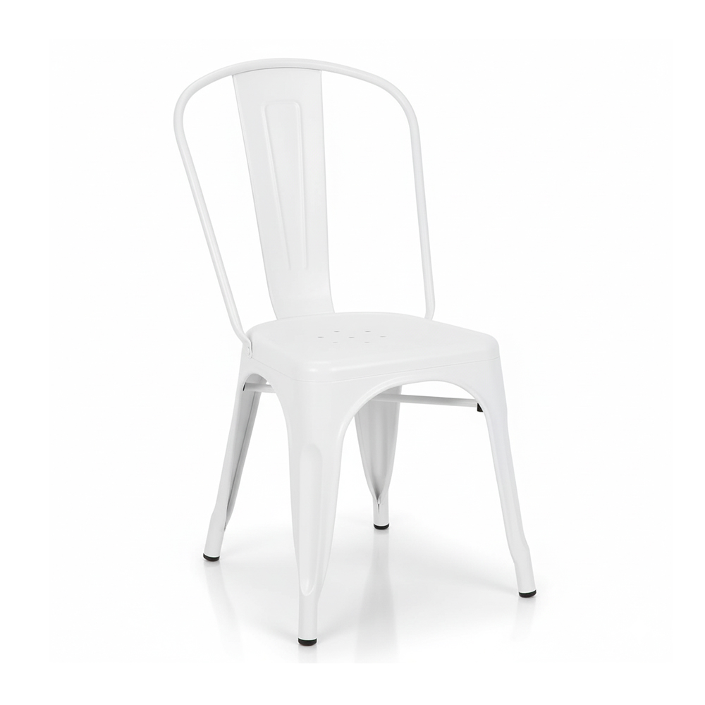 Stackable colored vintage metal chair