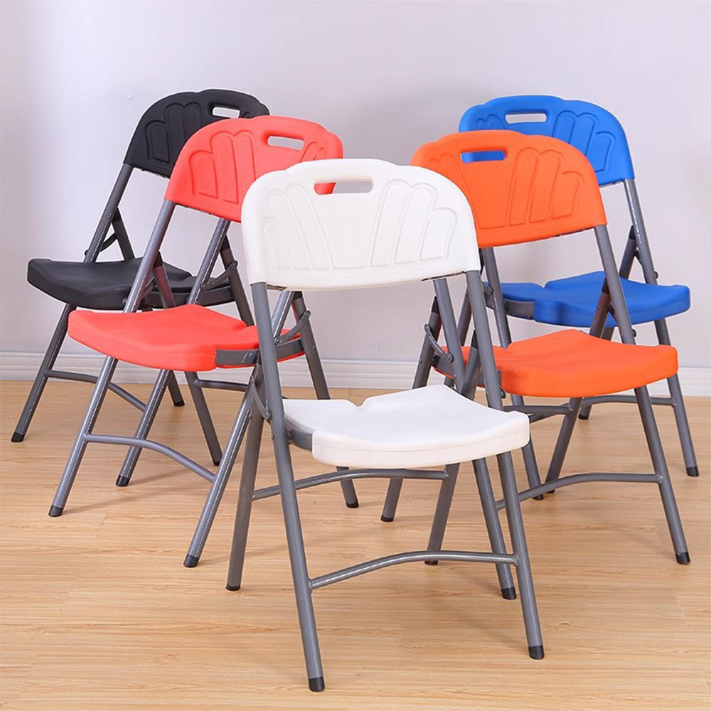 Outdoor garden white folding plastic chair