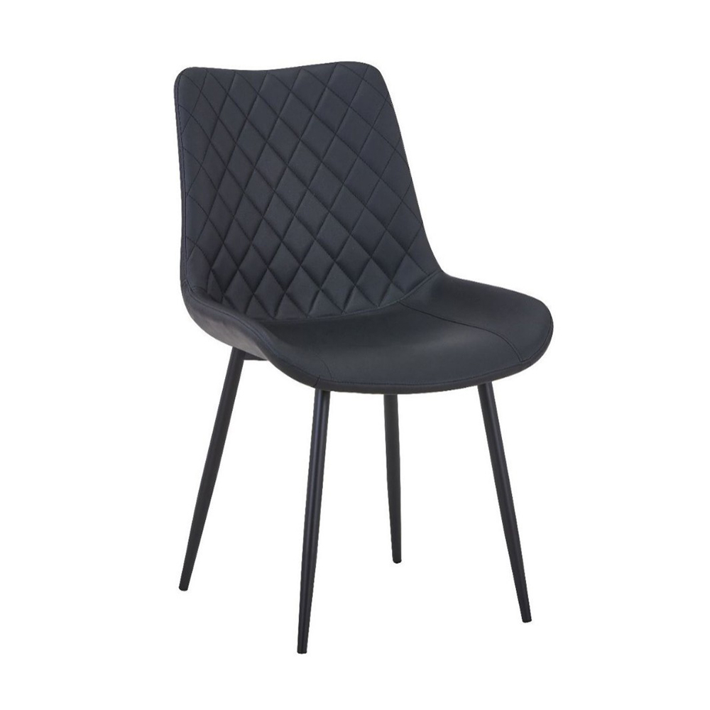 Modern leather upholstered dining chair