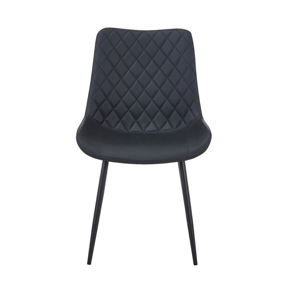 Modern leather upholstered dining chair