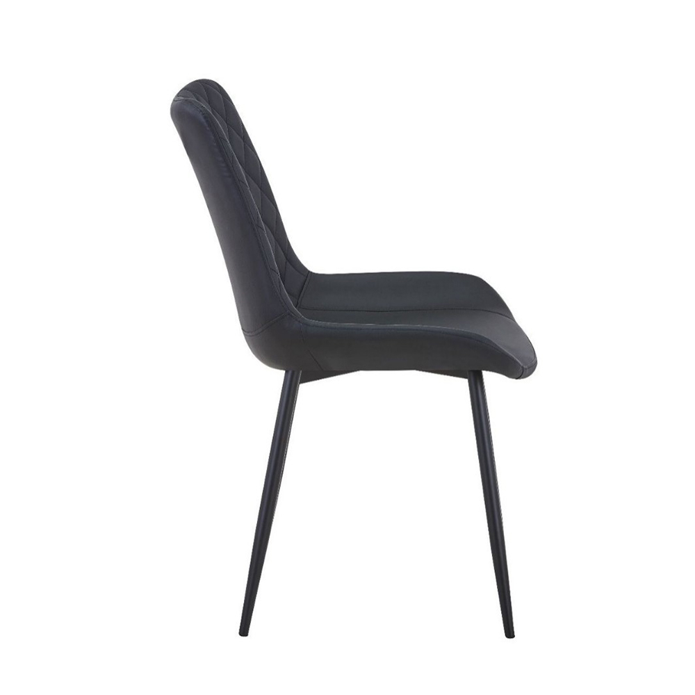 Modern leather upholstered dining chair