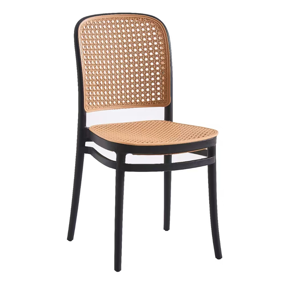 Outdoor cane dining chair 4 chair dining set
