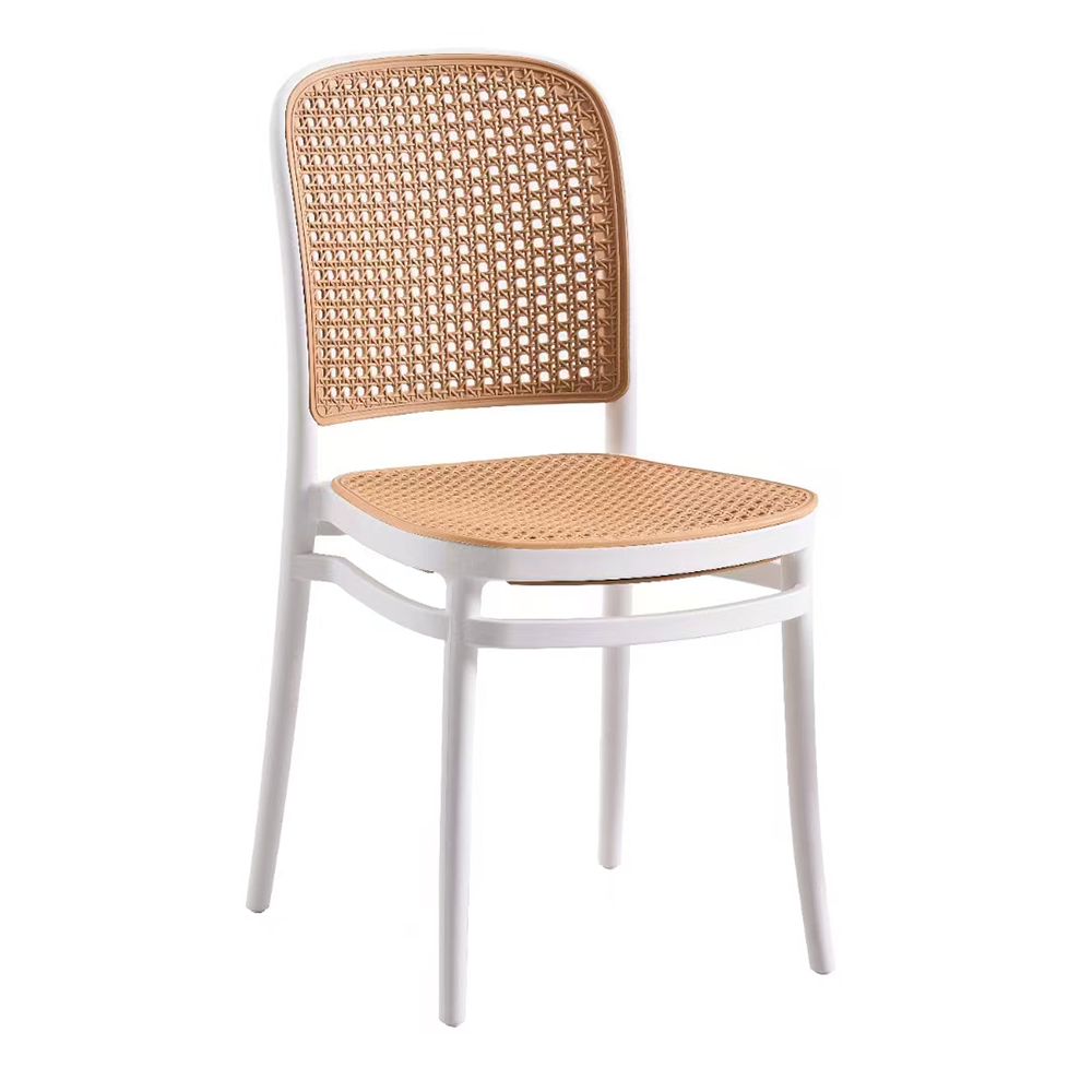 Outdoor cane dining chair 4 chair dining set