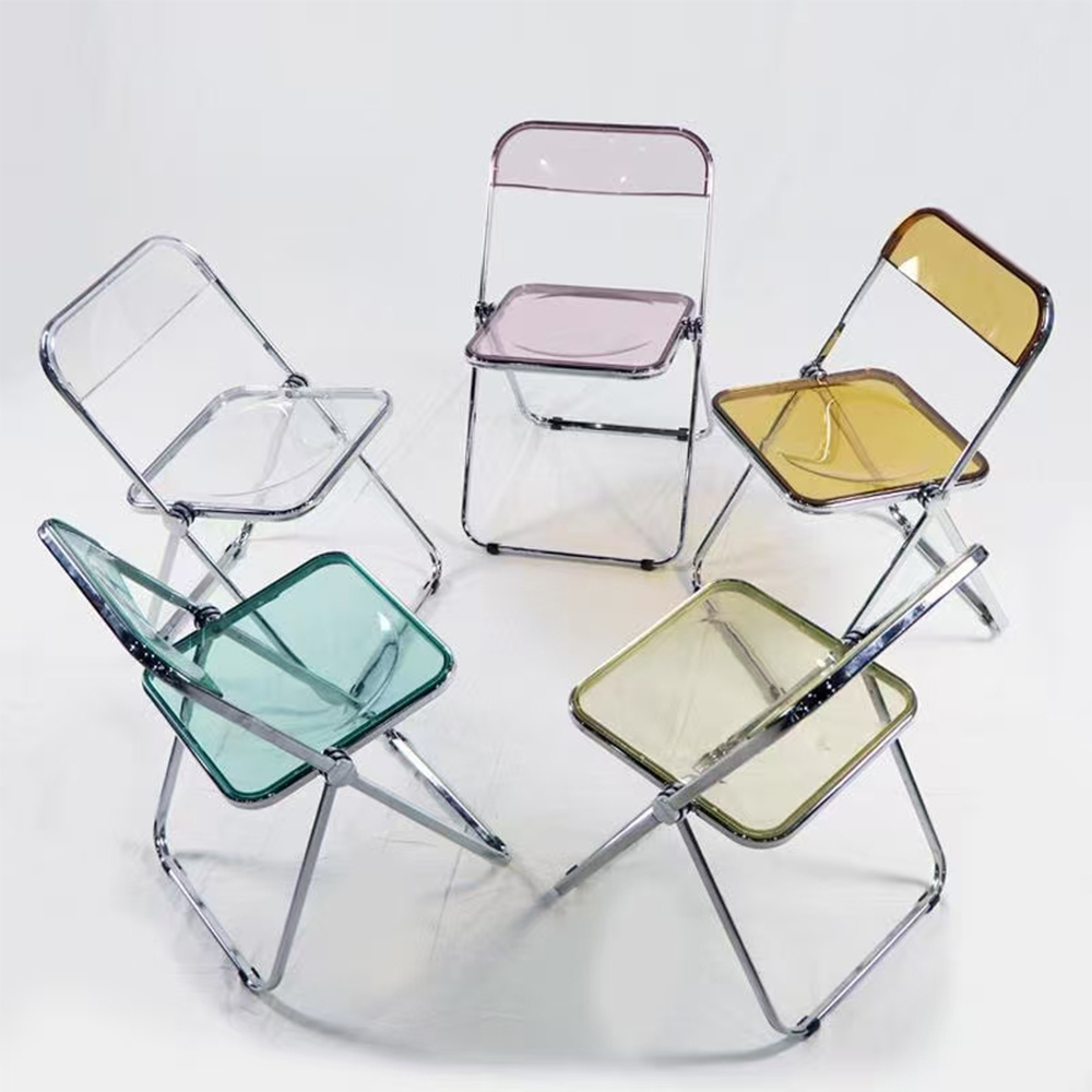 White outdoor resin plastic folding chairs