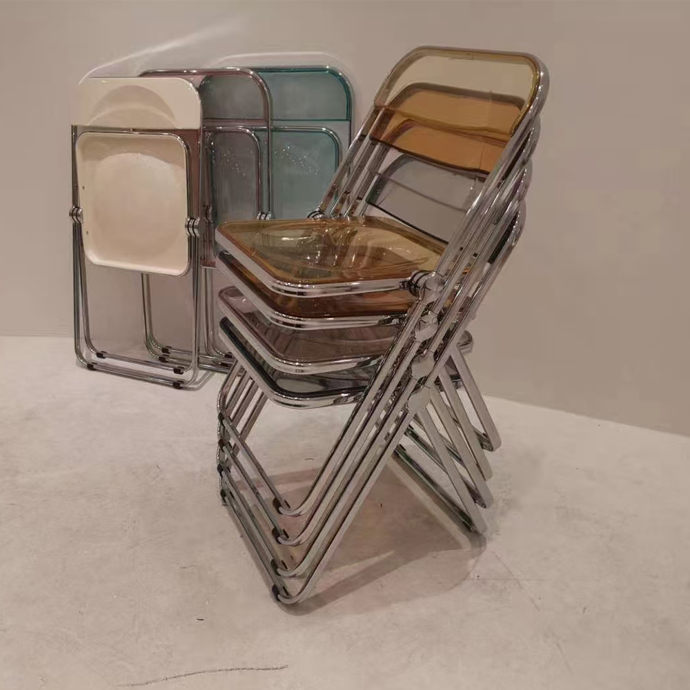 White outdoor resin plastic folding chairs