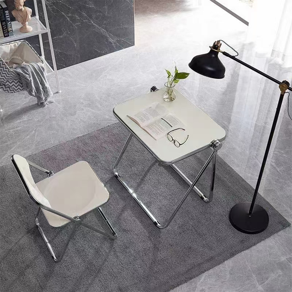 White outdoor resin plastic folding chairs