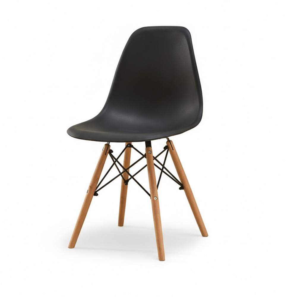 Nordic plastic chairs with wood legs wholesaler
