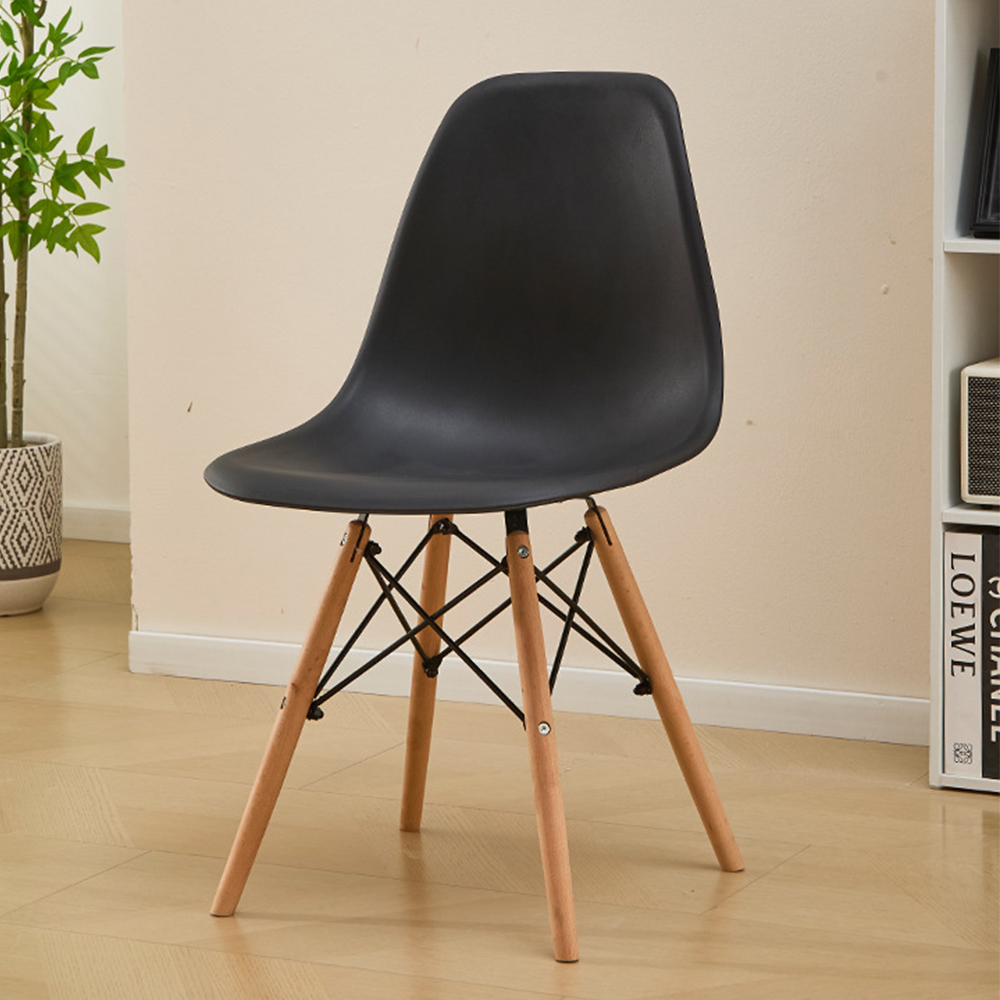 Nordic plastic chairs with wood legs wholesaler