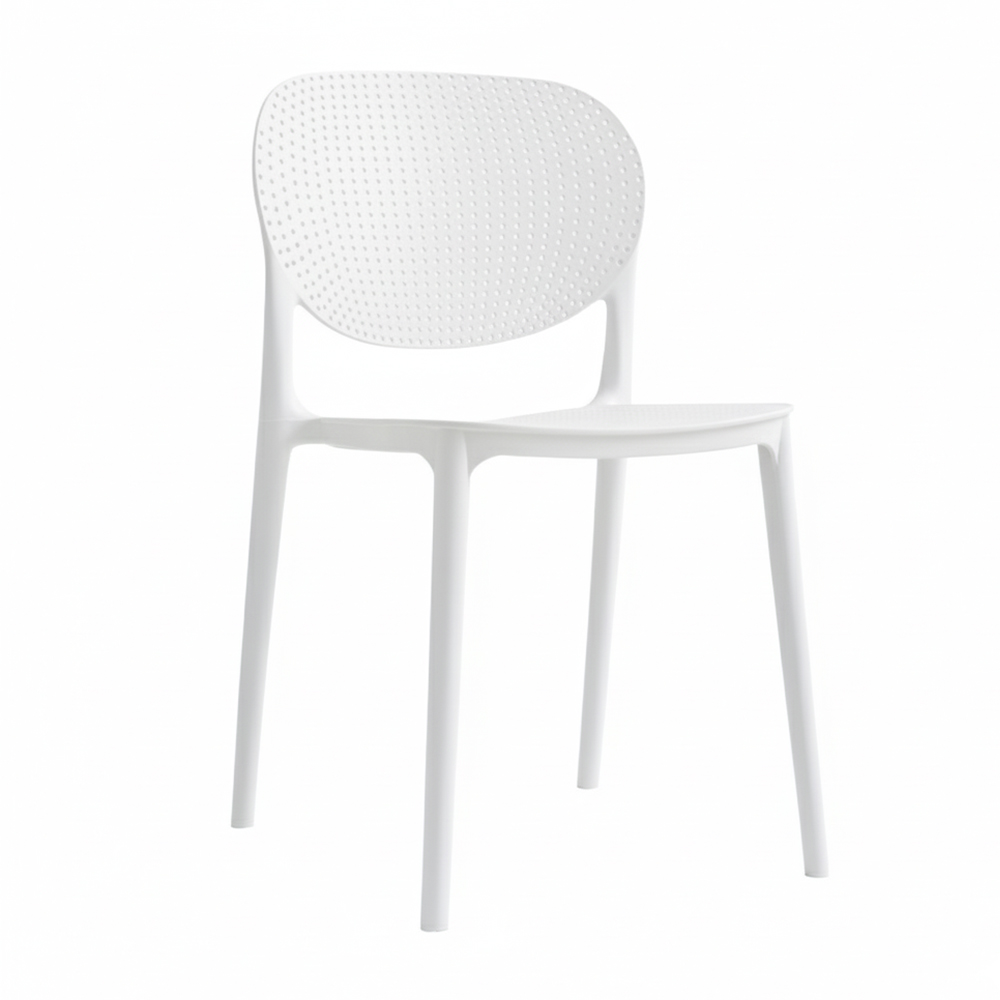White plastic chair outdoor chair all pp dining chair