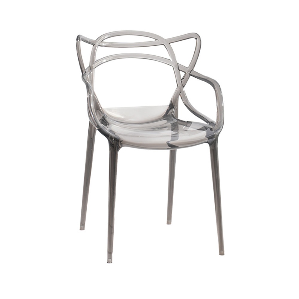 Molded clear plastic table chair comfortable colorful chair