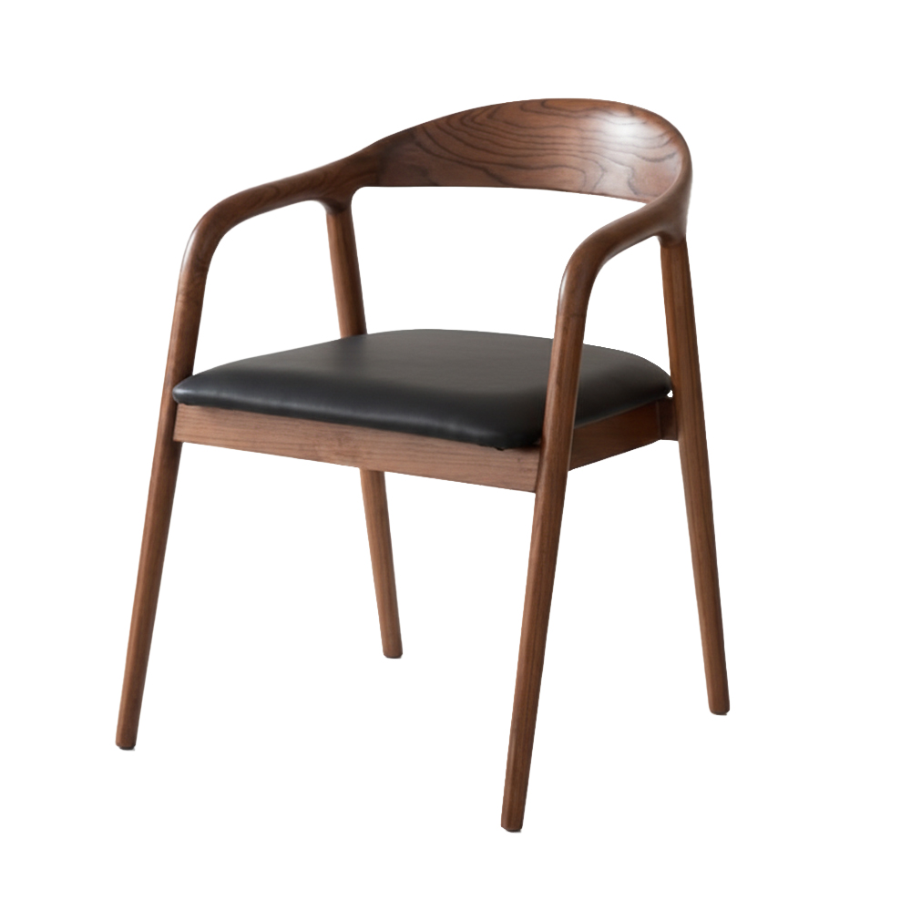 Modern solid wood dining chair with cushion