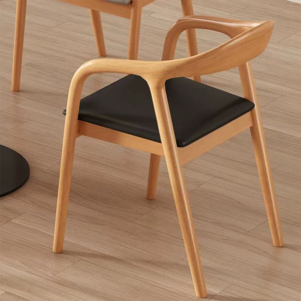 Modern solid wood dining chair with cushion