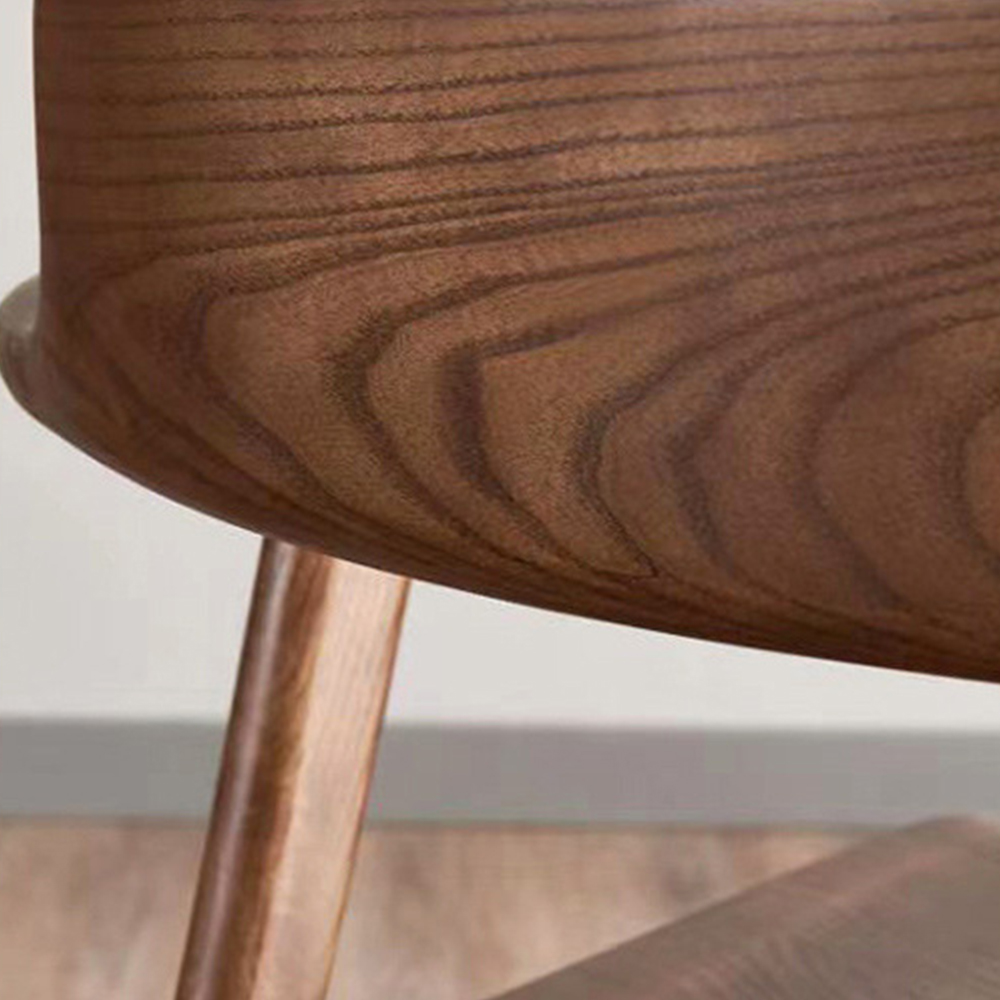 Modern solid wood dining chair with cushion