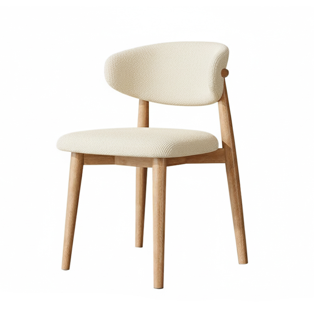 Upholstered seat solid wood dining chair