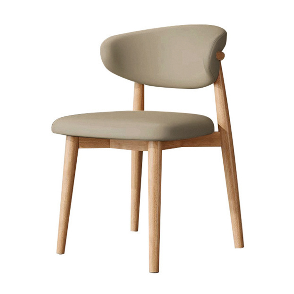 Upholstered seat solid wood dining chair