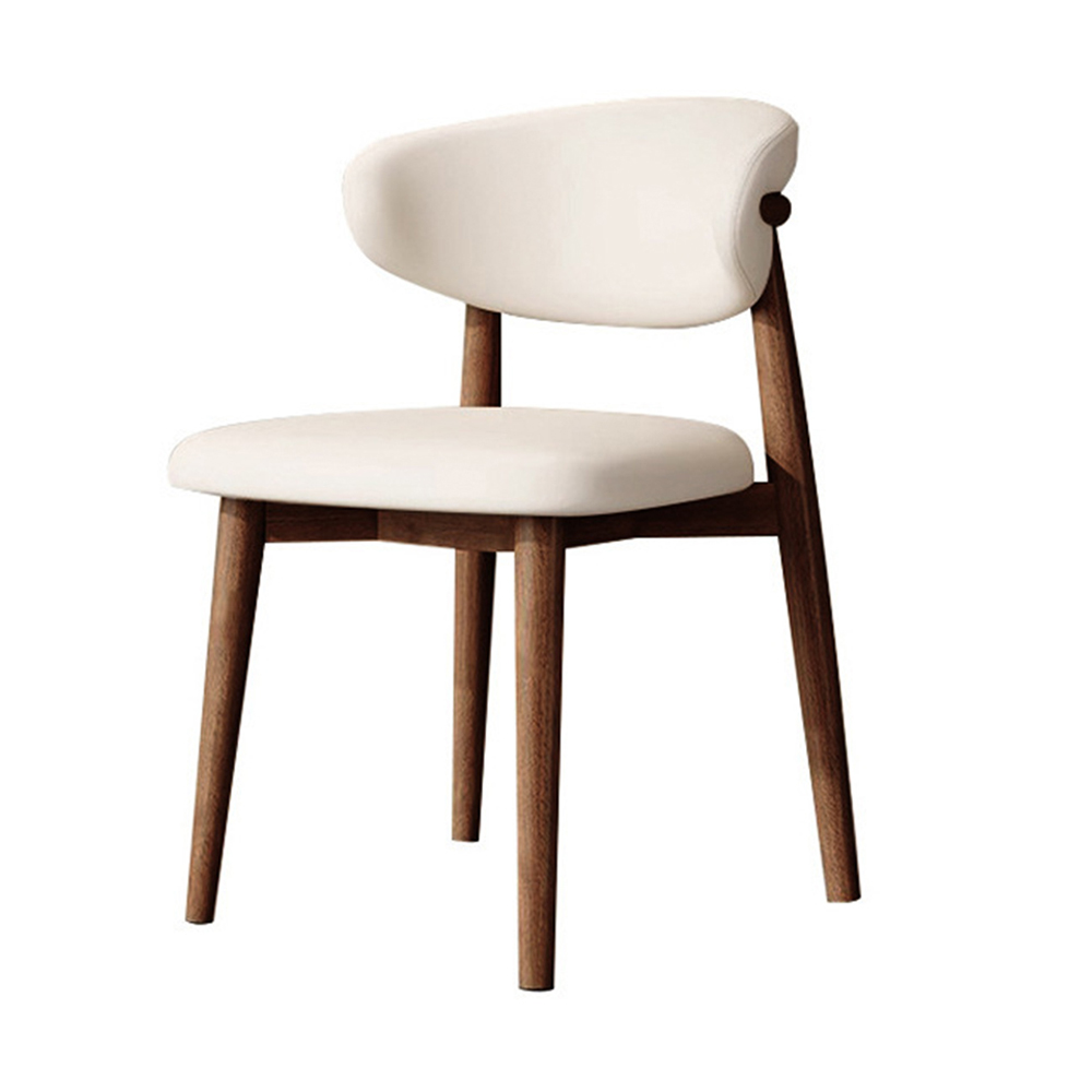 Upholstered seat solid wood dining chair