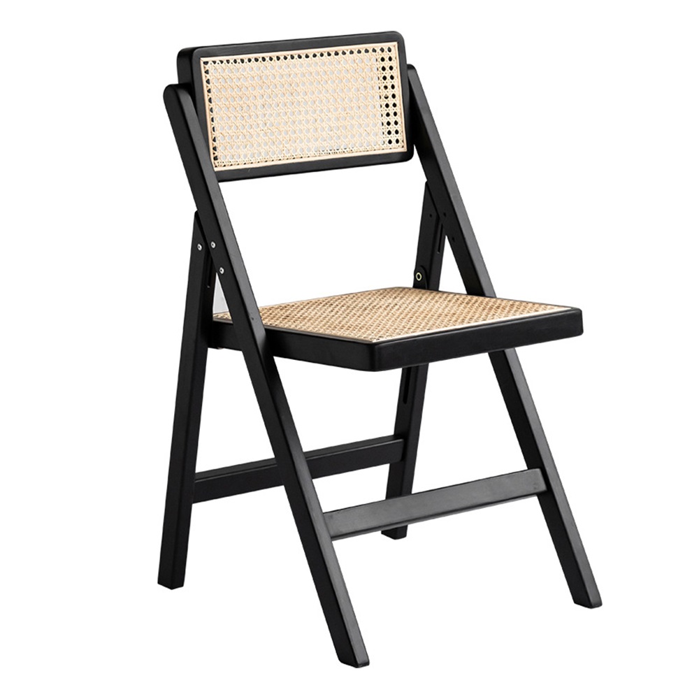 Cane rattan folding dining chair