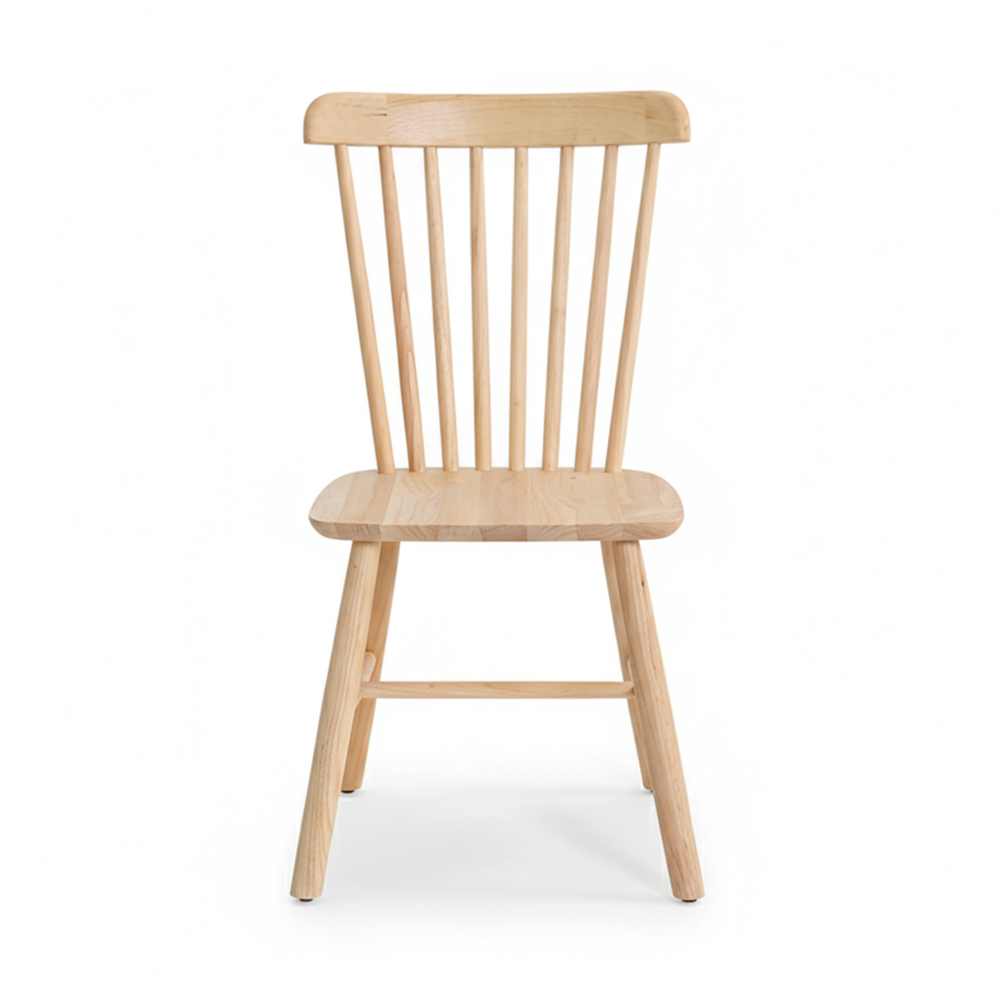 Natural color solid wood dining chair