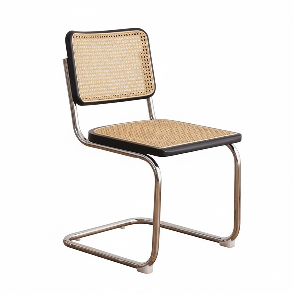 Cane cesca chair chrome iron legs