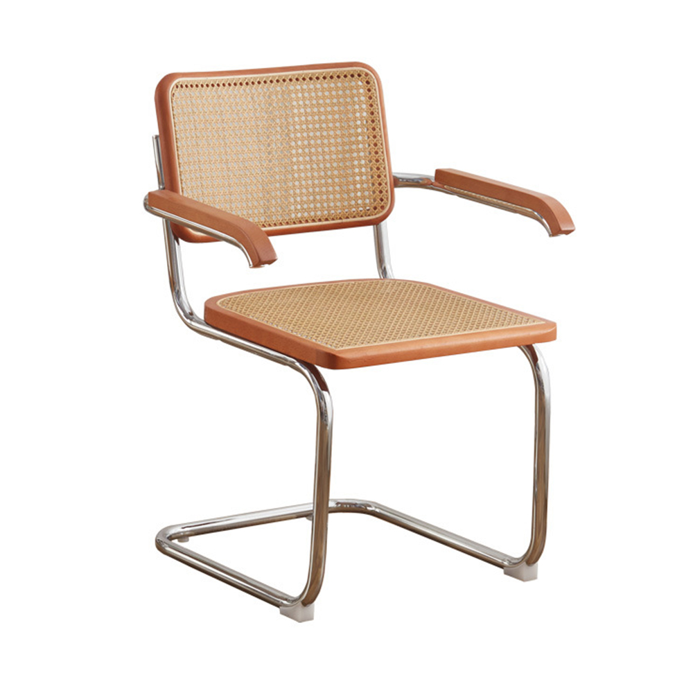 Cane cesca chair chrome iron legs
