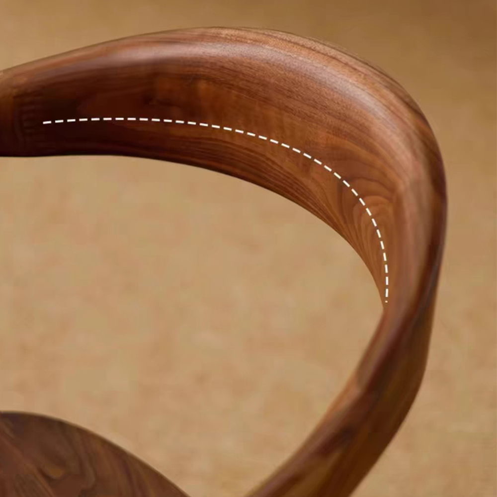 Solid ash wood dining chairs for living room