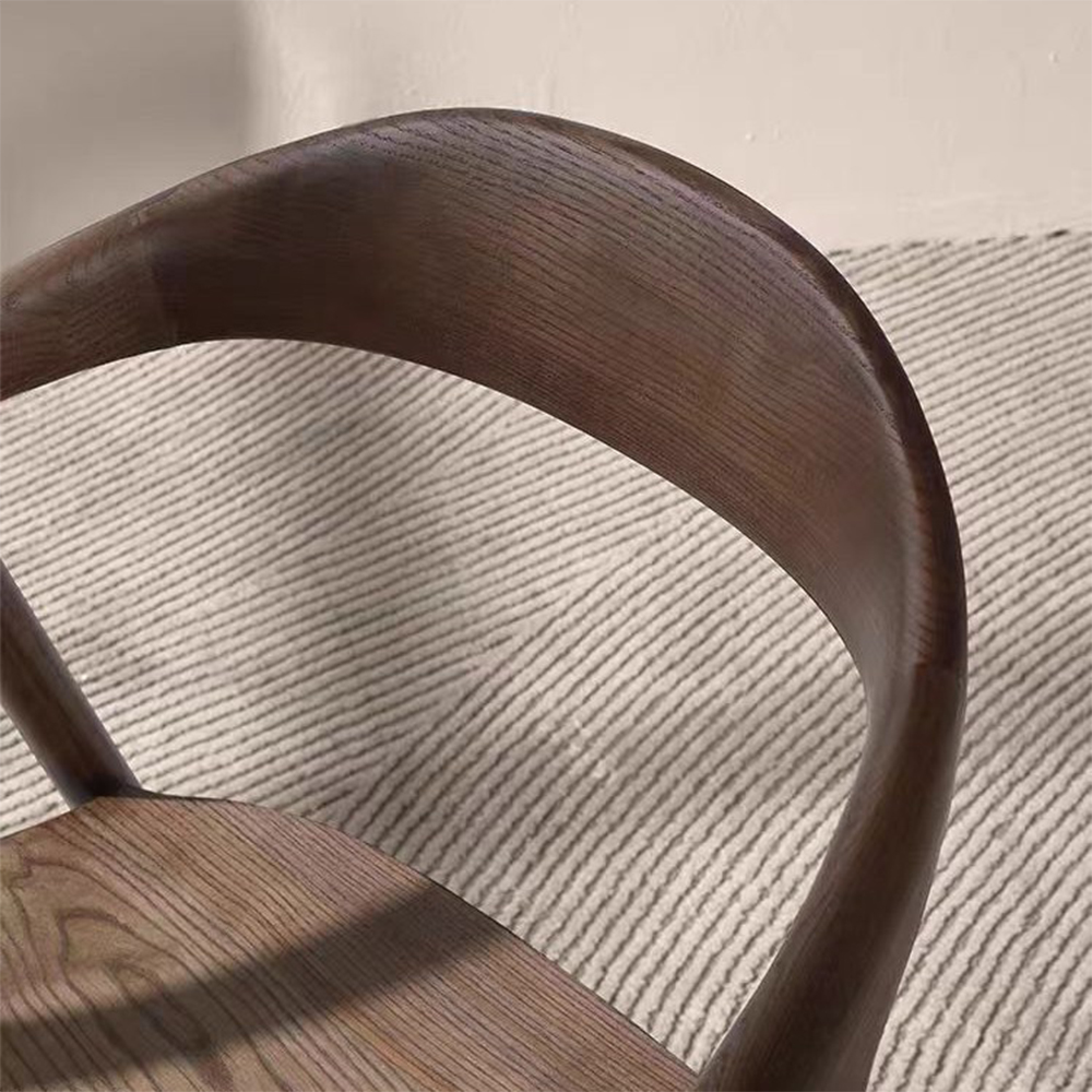 Solid ash wood dining chairs for living room