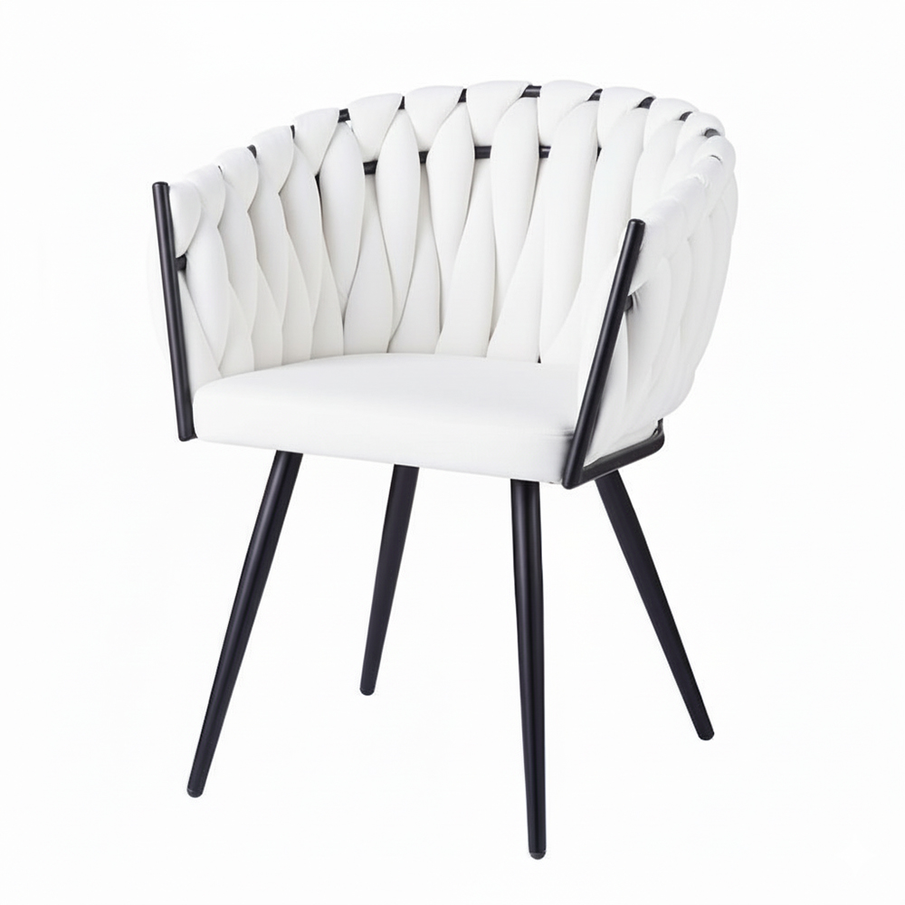Luxury metal dining chairs with upholstery seat