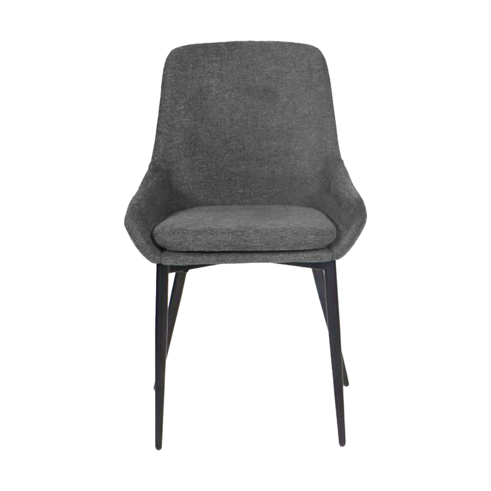 Grey metal dining table chair