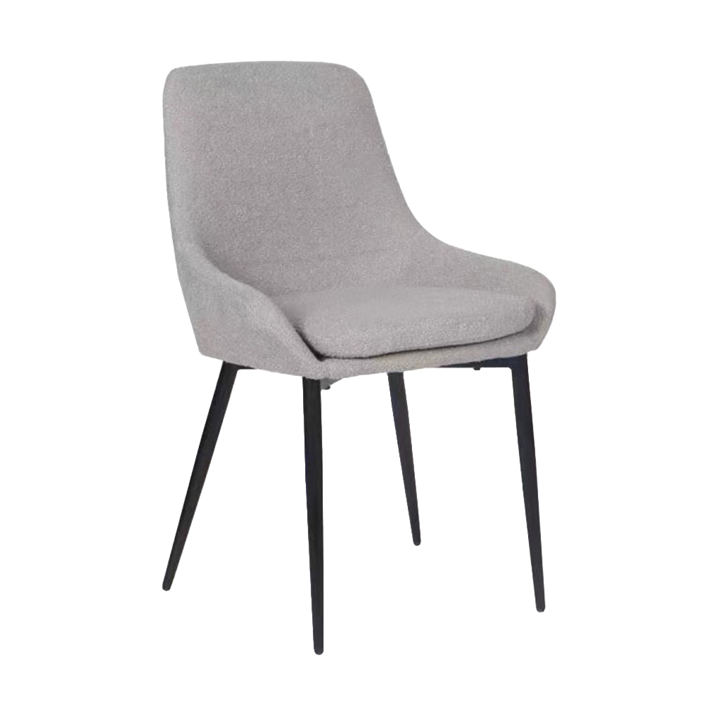 Grey metal dining table chair
