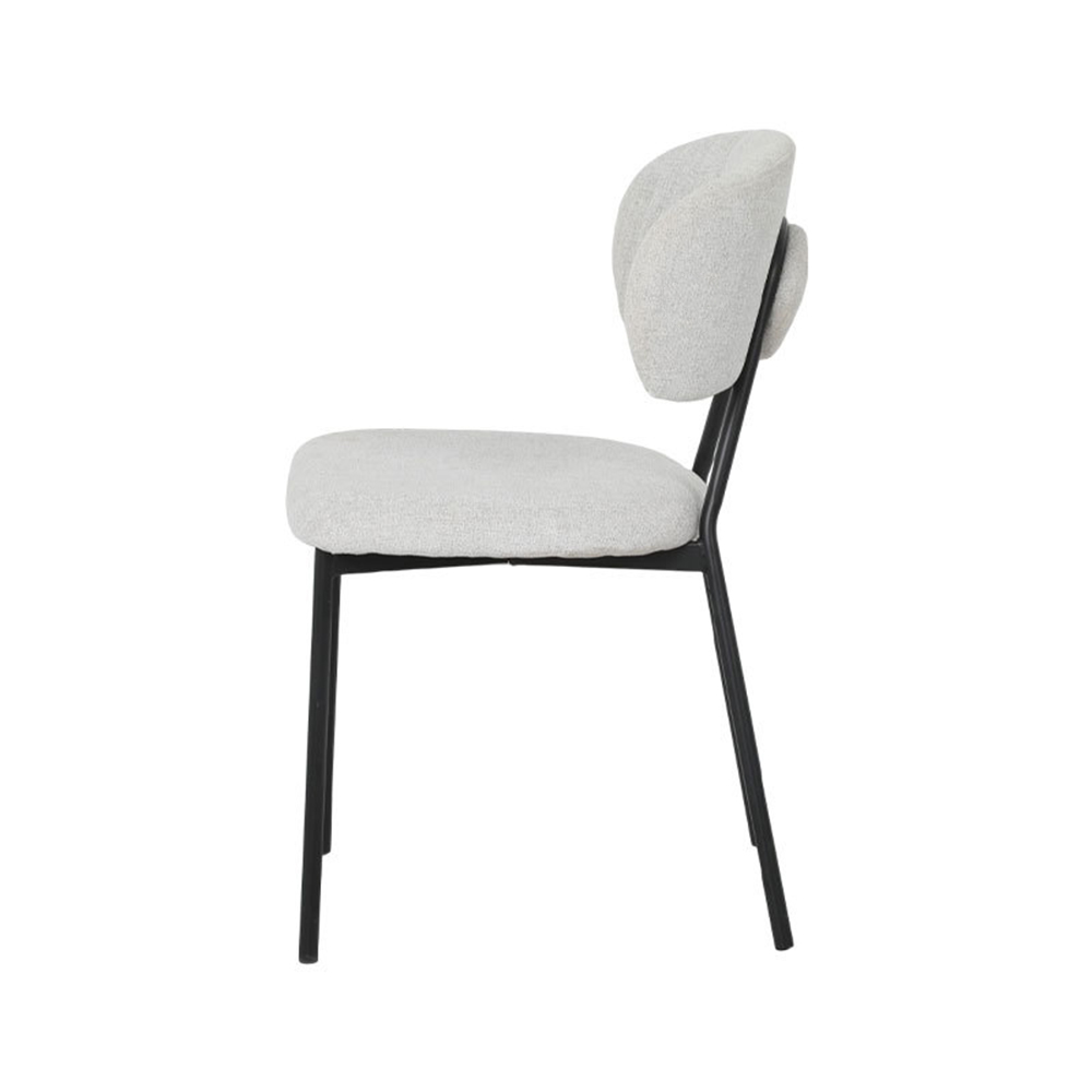 Leather dining chairs with metal legs