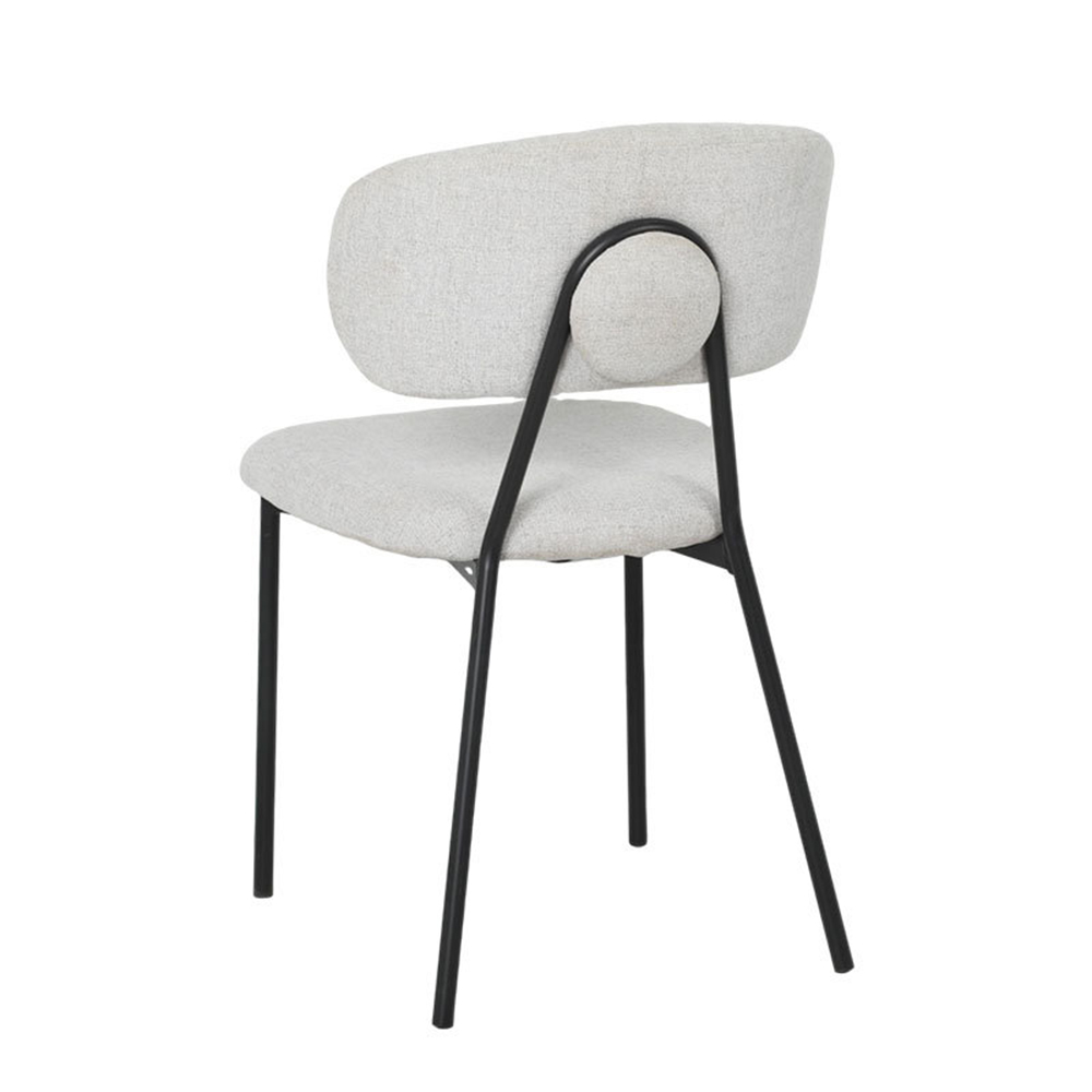 Leather dining chairs with metal legs