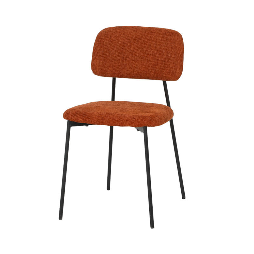 Armless upholstered dining chair with cushion