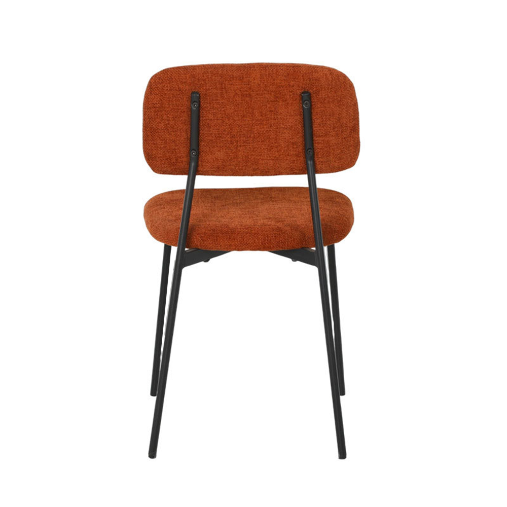 Armless upholstered dining chair with cushion