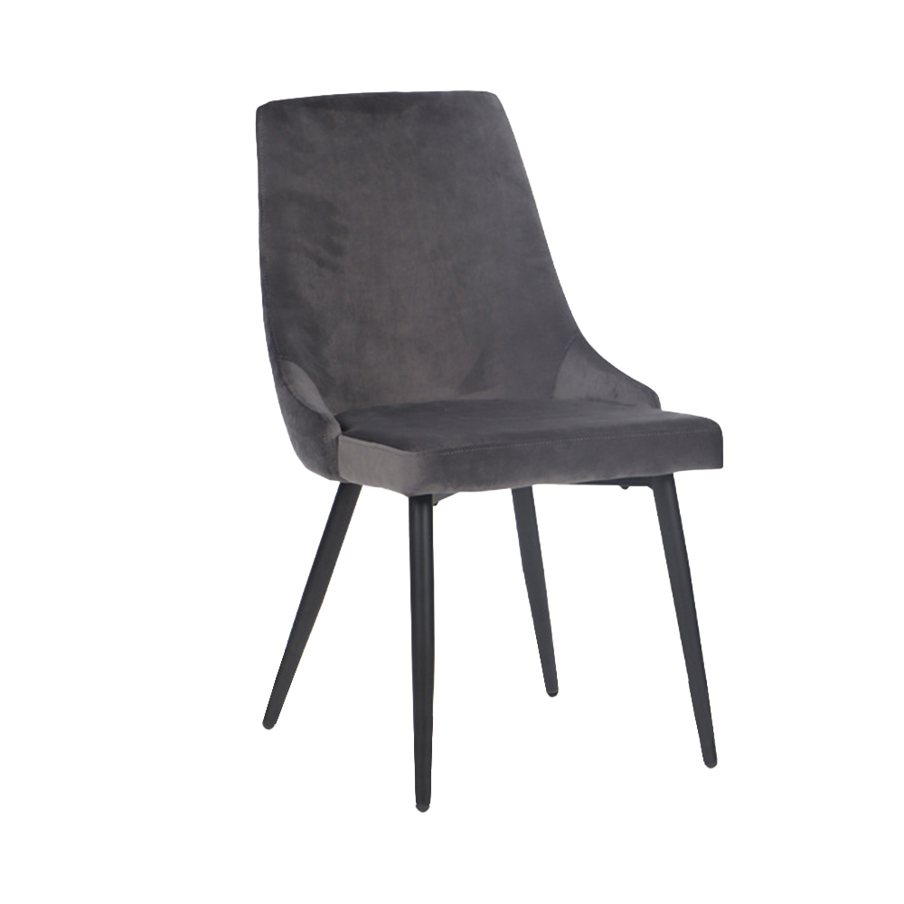 Modern grey upholstery fabric dining chair
