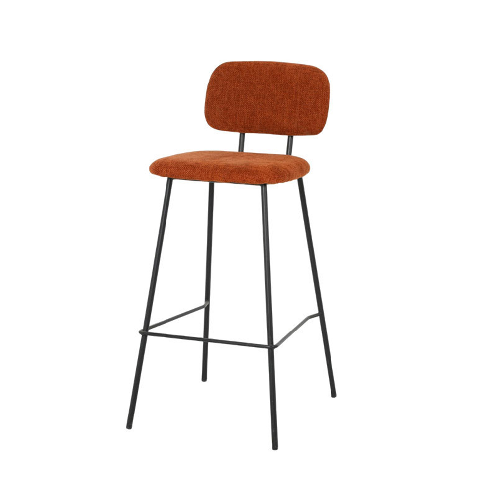 High barstool dining chair kitchen bar stool metal black legs