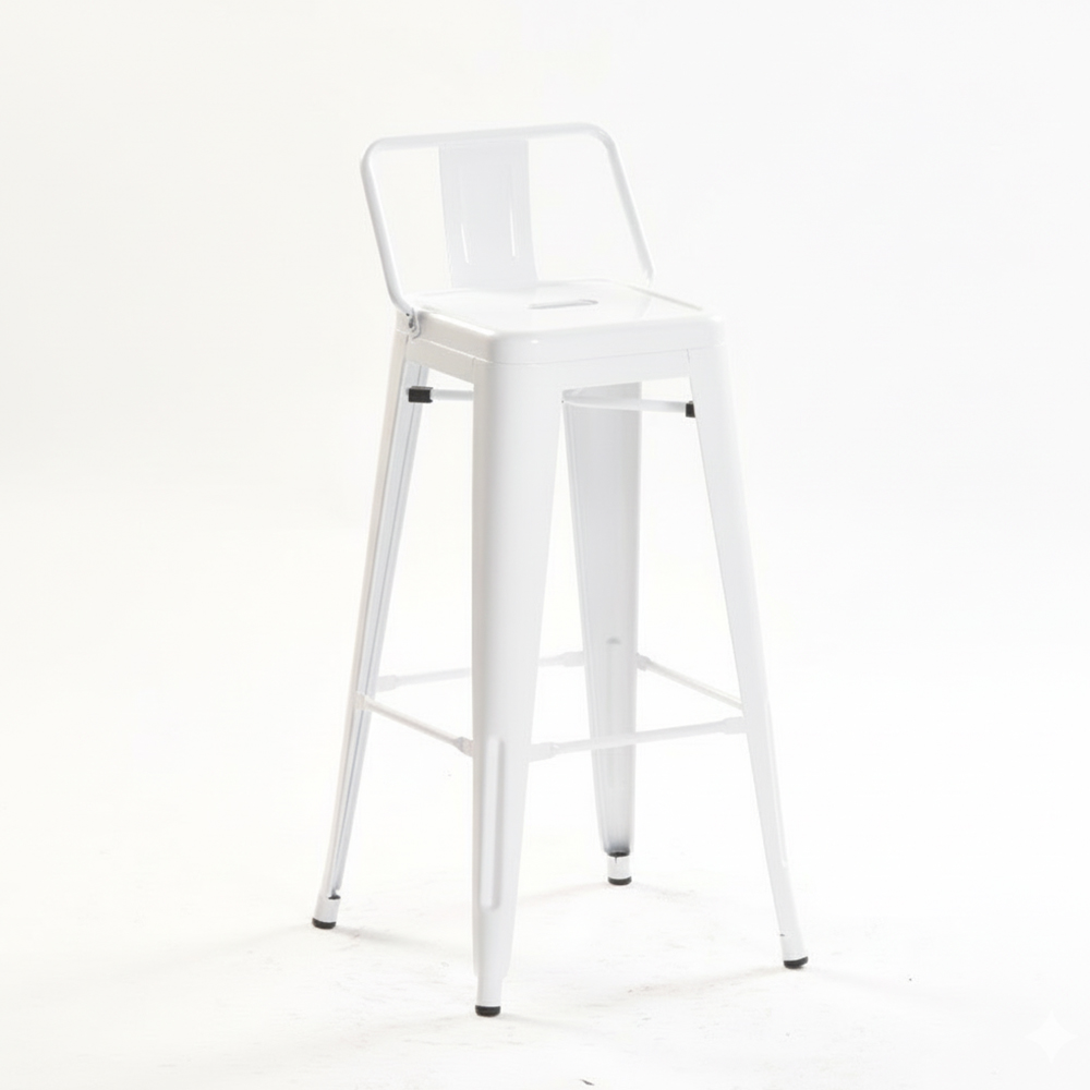 Vintage industrial iron frame metal chairs