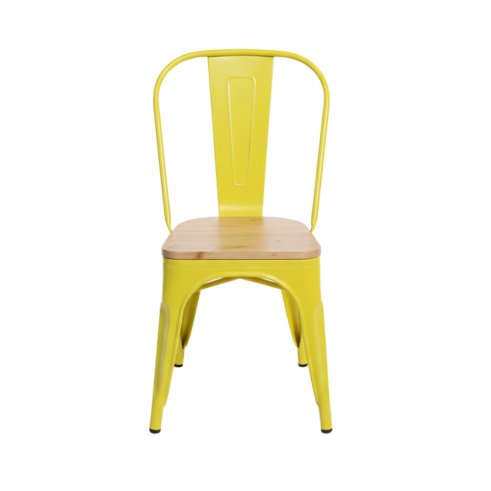 Wholesale tolix metal chairs wooden seat