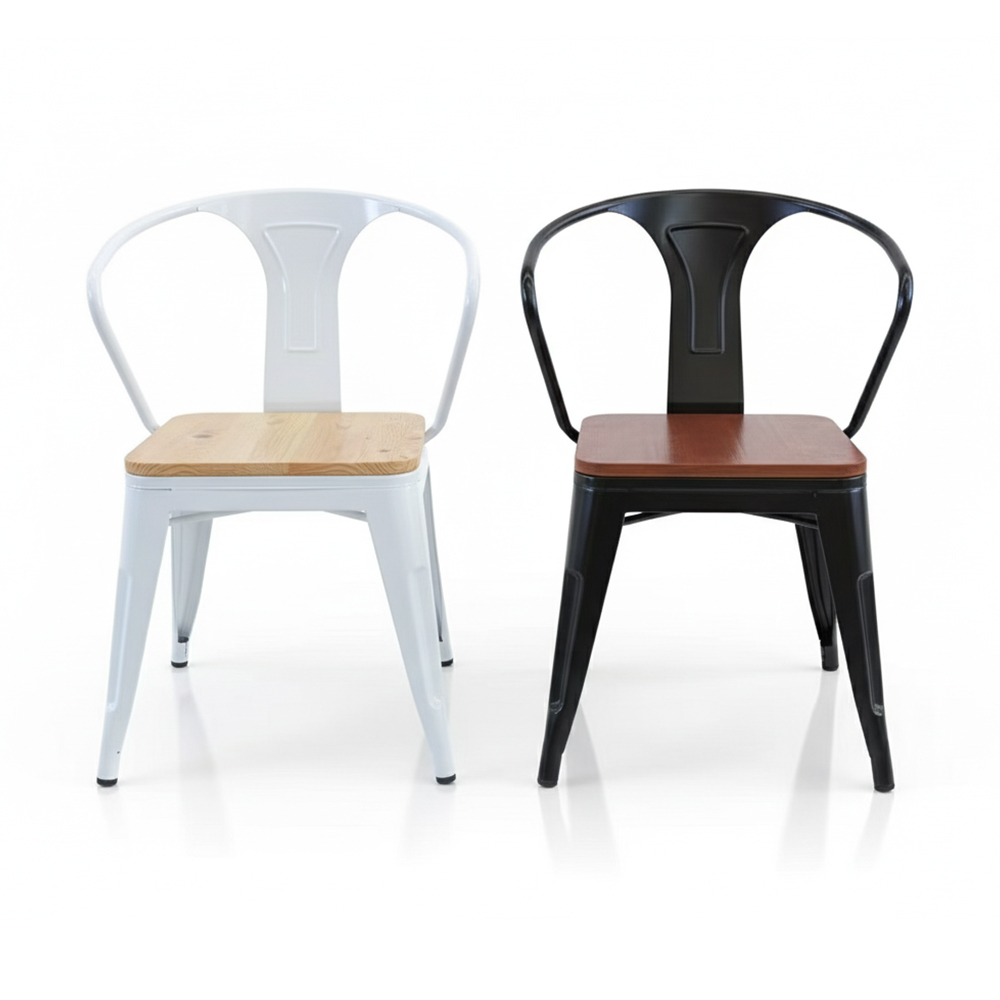 Colorful metal painting dining tolix chair