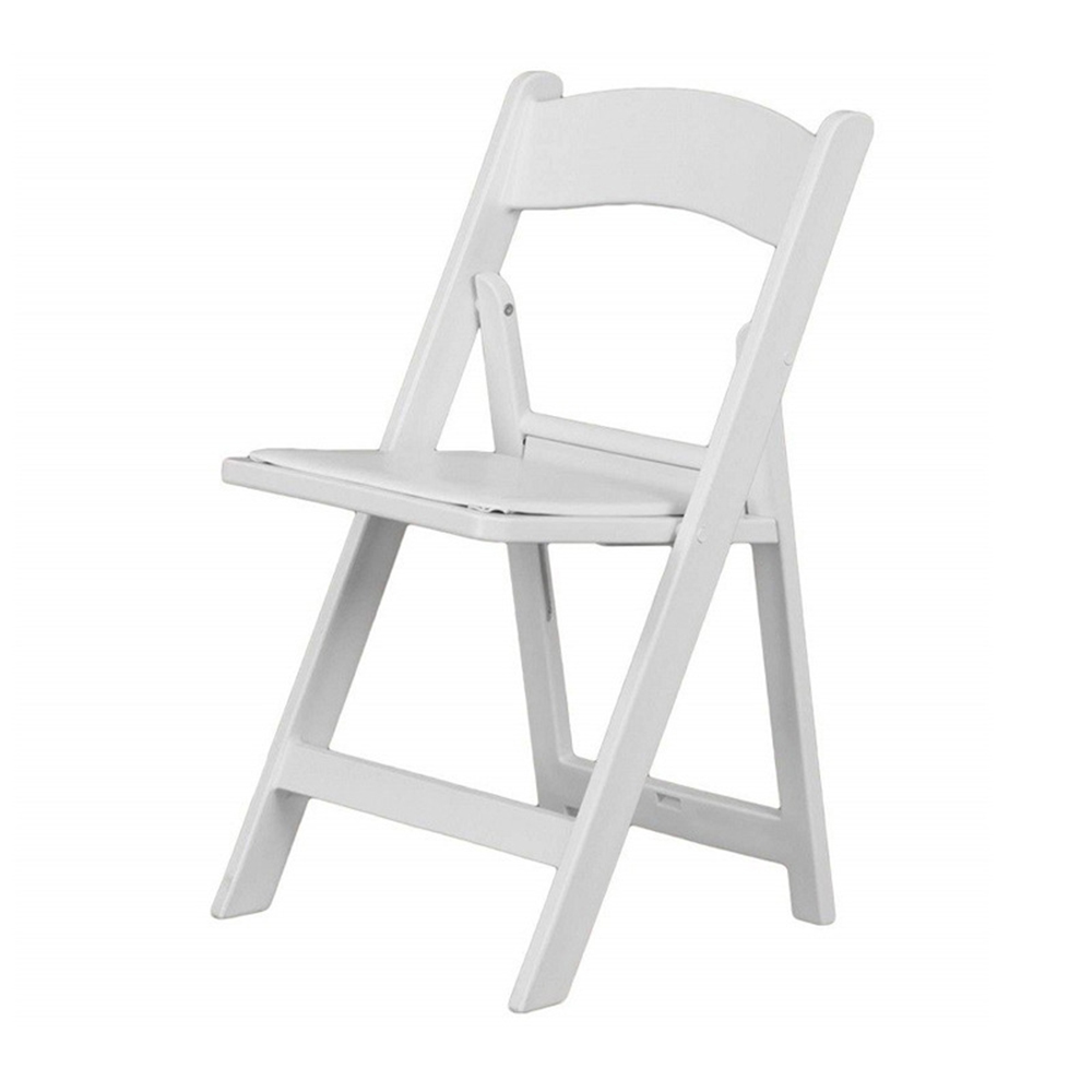 Stackable white resin wimbledon plastic folding chair for wedding