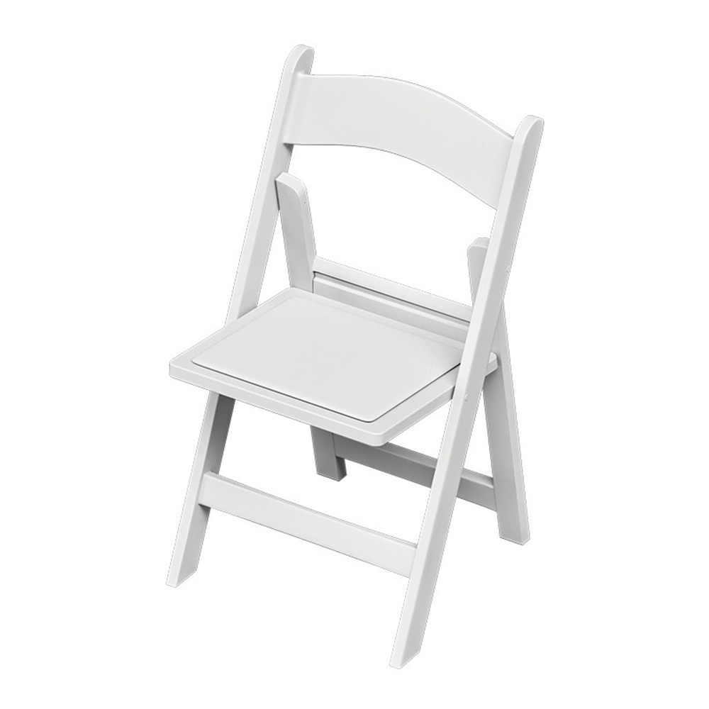Metal folding chair with padded seat