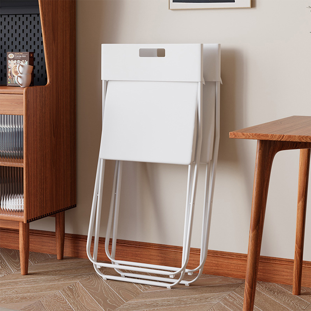 Outdoor pp folding chairs white flat back