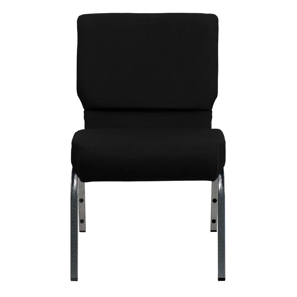 Stackable upholstered metal interlocking theater church chair