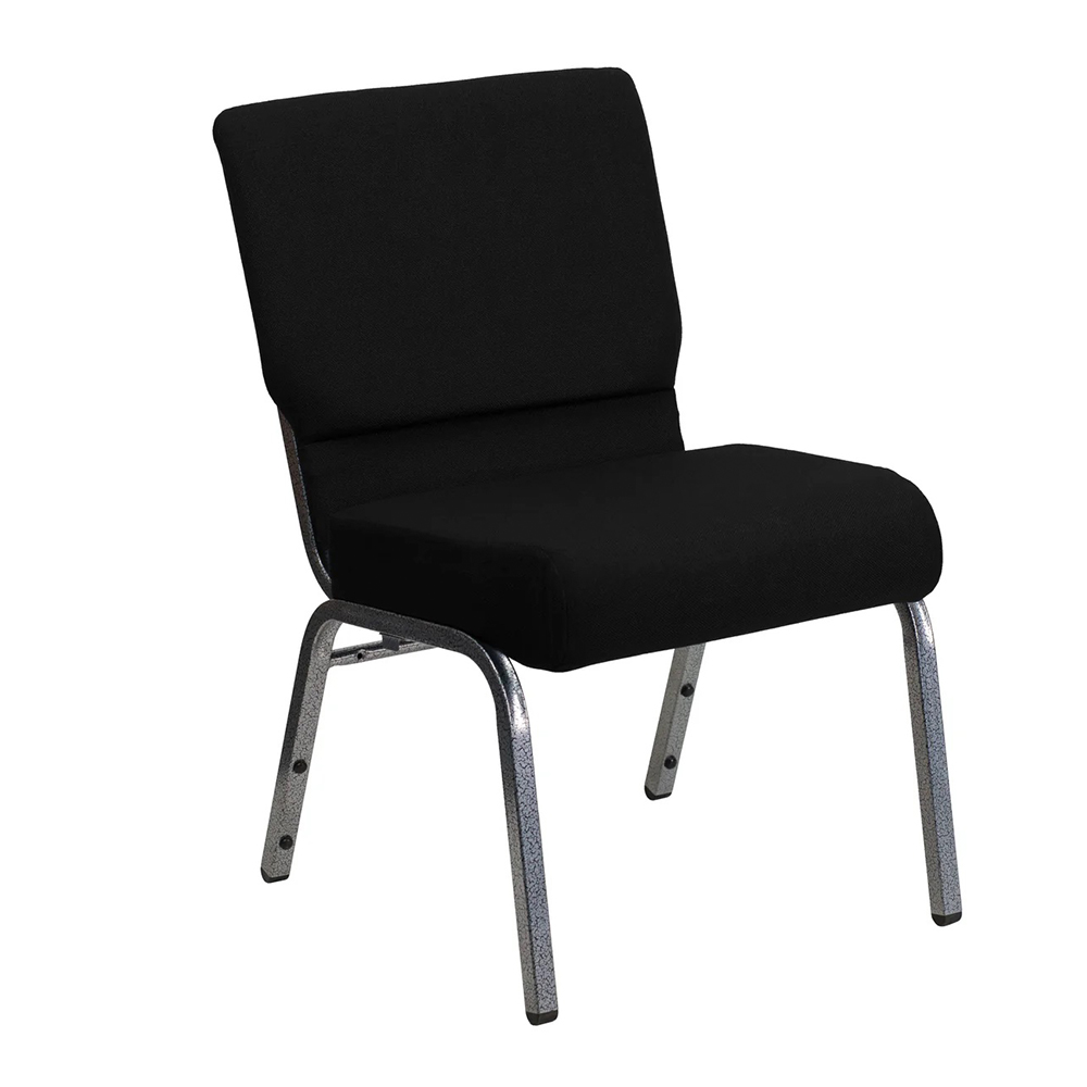 Stackable upholstered metal interlocking theater church chair
